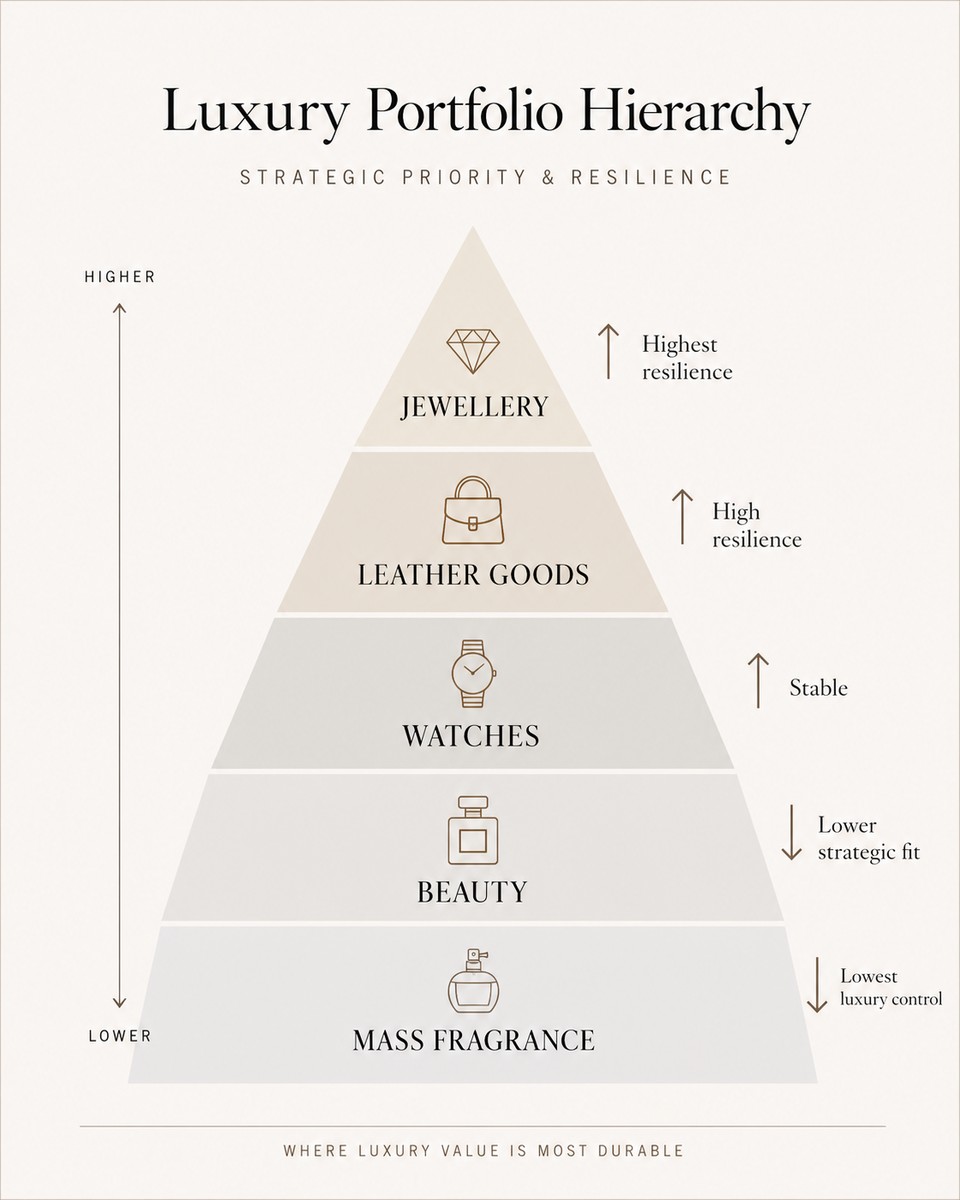 Luxury Portfolio Hierarchy — strategic priority and resilience